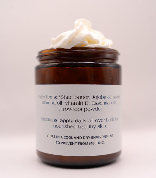 Whipped Body Butter: SANDALWOOD & MYRRH (8oz/110g)