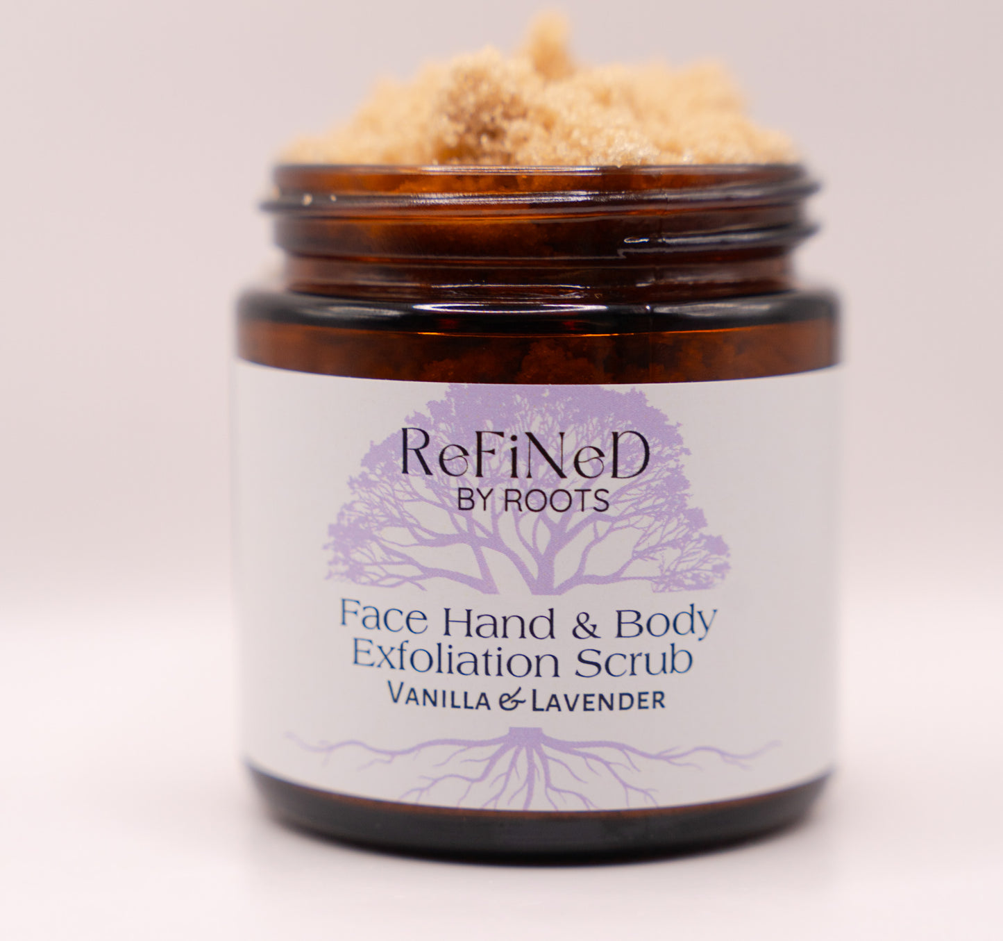 Face, Hand, & Body Exfoliation Scrub: LAVENDER & VANILLA (4oz/150g)
