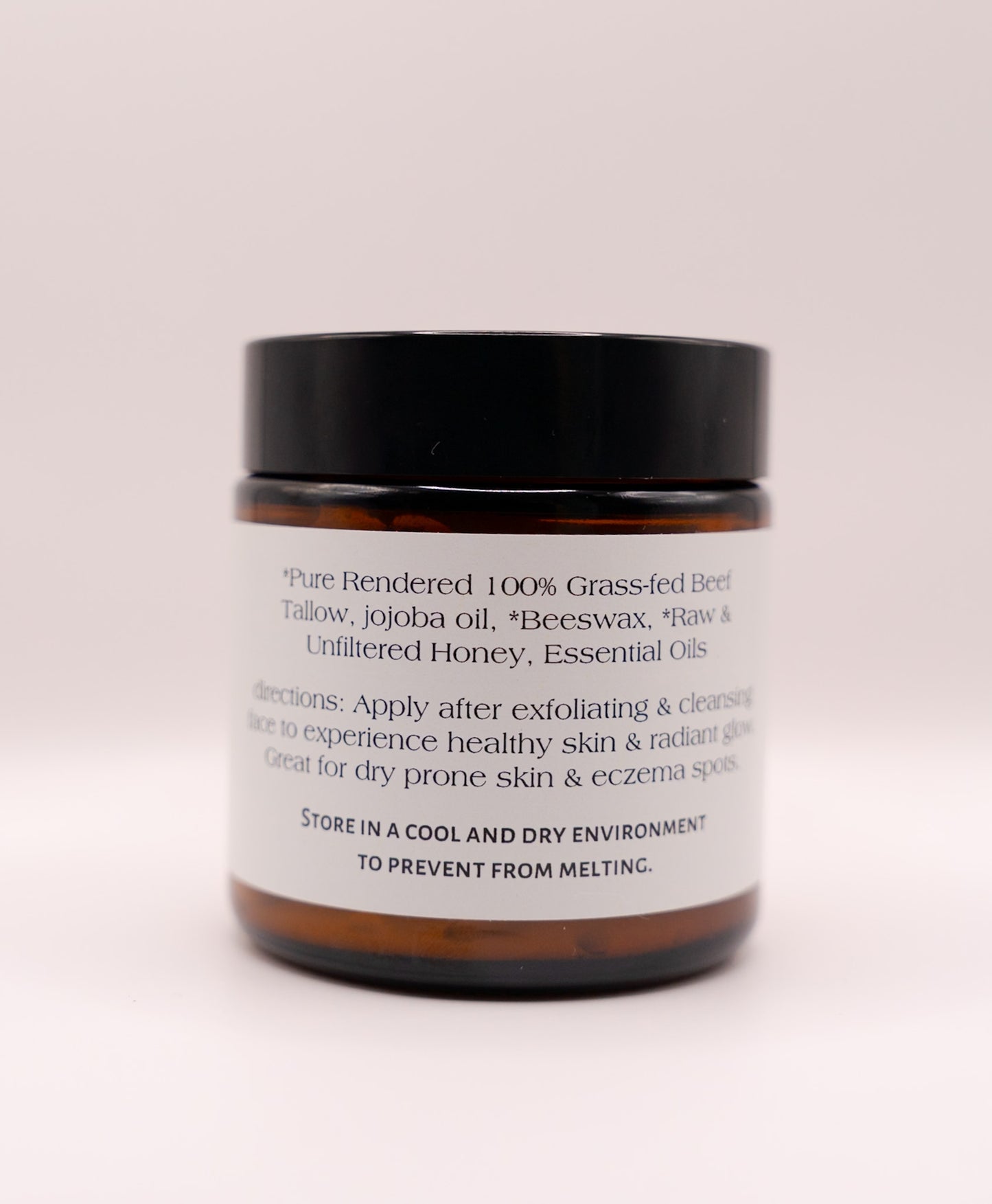 Whipped Tallow Facial Butter: LAVENDER & VANILLA (4oz/82g)