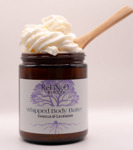 Whipped Body Butter: VANILLA & LAVENDER (8oz/110g)